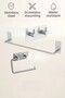 Set of 3 (Stainless Steel Adhesive Towel Rack, Toilet Paper Holder and 2-Piece Hanger) Adhesive