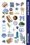 4-Pack Blue Stickers, Decals, Agenda, Diary, Planner, Bullet Journal, Scrapbook - 4
