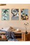 Colorful Flowers 3 Piece Wooden Framed Painting Act - 2