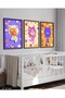 Animal Themed Children's Room 3 Piece Black Wooden Framed Painting Act