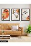 Watercolor Look Modern Art 3 Piece Black Wooden Framed Painting Act - 2