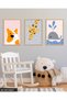 Animal Themed Children's Room 3 Piece Wooden Framed Painting Act - 2