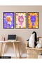 Animal Themed Children's Room 3 Piece Black Wooden Framed Painting Act - 3