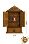 Hand Carved Wooden Key Holder Cabinet |   Wall Mounted with Doors & Drawers - 4