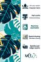Bathroom Curtain, Colorful Tropical Floral Pattern Shower Curtain, Bathtub Curtain with Ring Gift 175X200Cm Bp-77 - 2