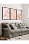 Flowers Abstract 3 Piece Black Wooden Framed Painting