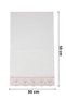 100% Cotton Velvet Guipure Pearl Embroidered Set of 6 Dowry Hand Towels - 30X50 cm - 04466 - Pink - 7