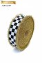 Luxury Gold Glitter Black and White Ecozen Checkered (Plaid) Pattern Fringed Decorative Christmas Ribbon 3Cmx10M - 2