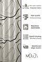 Bathroom Curtain, Omegu 4 Patterned Shower Curtain, Bathtub Curtain, with Ring Gift 175X200Cm Bp-101 - 2