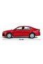 Red 1:38 Scale Die Cast Doors Open Licensed Skoda Octavia Metal Model Car - 2