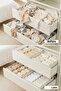 2-Piece White Drawer Cabinet Organizer Storage Box Children's and Baby's Room Organizer Set - 7