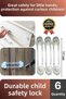 New Production Adjustable Cabinet Drawer Door Protection Device Baby Child Safety Lock 6 Pieces 17 cm