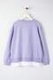 Lila Alttan T-Shirt Çıkma Görünümlü İnce Örme Büyük Beden Sweatshirt TBBAW23AO00023 - 8
