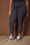 Gri Fırçalı Soft Kumaş Füzo Tam Boy Yoga Örme Spor Tayt TBBAW26BV00006 - 3