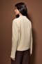 Ekru Triko Yaka Detaylı Cepli Kalın İçi Polarlı Örme Sweatshirt TWOAW26SW00243 - 4