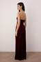 Bordo Kalp Yaka Shift/Düz Kesim Maxi Örme Kadife Abiye & Mezuniyet Elbisesi TPRAW26AE00006 - 4