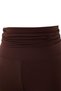 Brown Brushed Soft Fabric Fold-Over Waist Flared Yoga Knitted Sports Leggings THMAW26TY00001 - 7