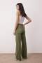Açık Haki Yüksek Bel Vintage Yıkama Wide Leg Jeans TWOAW26JE00110 - 4