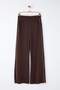 Brown Piped Wide Leg /Wide Leg Knitted Sports Sweatpants Thmaw26Ea00001 - 6