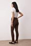 Kahverengi Yüksek Bel Esnek Skinny Jeans TWOAW24JE00068 - 4