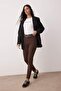Kahverengi Yüksek Bel Esnek Skinny Jeans TWOAW24JE00068 - 2