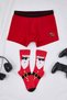 Red Christmas Themed Boxer-Sock Underwear Set Tmnaw25Cc00000