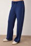 Lacivert Wide Leg/Geniş Kesim Biye Detaylı Örme Eşofman Altı TWOAW26EA00012 - 3