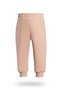 Boys / Girls Jogger Sweatpants Without Pockets, Ribbed Knit Pieces, Beige