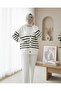 Double Pocket Striped Buttoned Cardigan