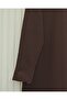 Ribbed Long Knit Cardigan with Side Slits - Brown - 6