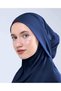 Belted Crepe Turban - Navy Blue - (St091), (Id 2909102) - 4