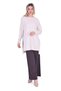 Oversize Color Detailed Knitwear Tunic Vanilla - 2