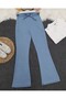 Spanish Leg Lace Detailed Jeans - Light Blue - 6