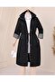 Black Striped Lining Trench Coat - 4