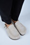 ®   Premium Series Alba Beige Ecru Genuine Leather Soft Footbed Closed Front Sandals Slipper - 4