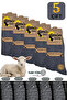 Winter Lambswool Wool Socks (5 Pairs) Thick Socks with Thermal Properties for Women and Men - 5