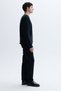 Men's Navy Blue Crew Neck Sweatshirt - 4