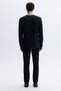 Men's Navy Blue Crew Neck Sweatshirt - 3