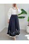 Lace Embroidered Skirt with Elastic Waist -Laci - 3