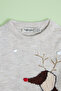 Deer Patterned Girl's Knit Sweater - 4