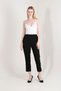 Battal Size Carrot Leg High Waist Lycra Women's Trousers 1004 Black - 6