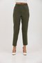 1004 Model Khaki High Waist Lycra Carrot Leg Women's Trousers - Oversize - 5