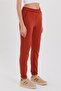 Women's Three Thread Knitted Sweatpants with Elastic Waist and Leg Jogger - 4