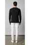 Ribbed Knit Long-Sleeve Basic T-Shirt Body - 5
