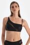 Black One Shoulder Bikini Top