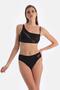 Black One Shoulder Bikini Top - 3