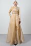 Eliza Hijab Evening Dress Gold - 3