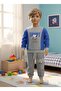 بدلة رياضية للأطفال مطبوع طقم قطني عصري مع جيبين - 4