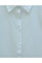 Buttoned Oversize Plain Shirt -White - 5