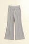 Gray Women's High Waist Stretch Fabric Velcro Closure Palazzo Wide Leg Trousers - 7